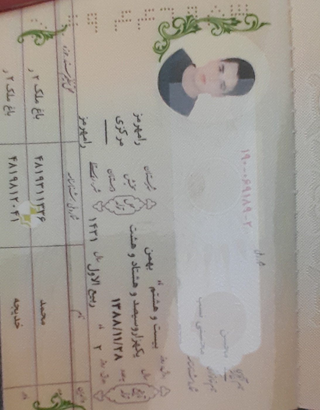 کپی شناسنامه و کارت ملی دانش آموز