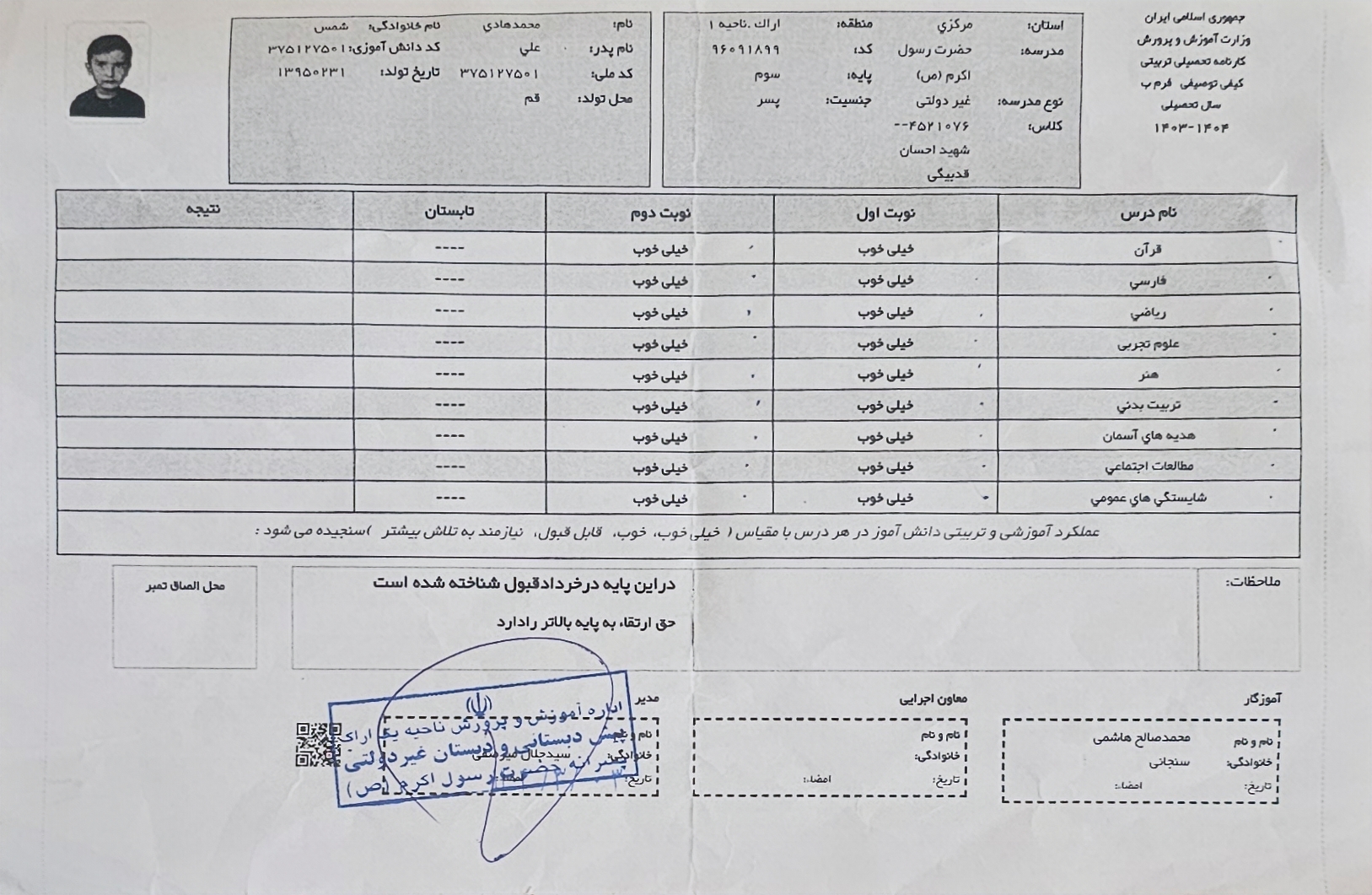 کارنامه سال قبل