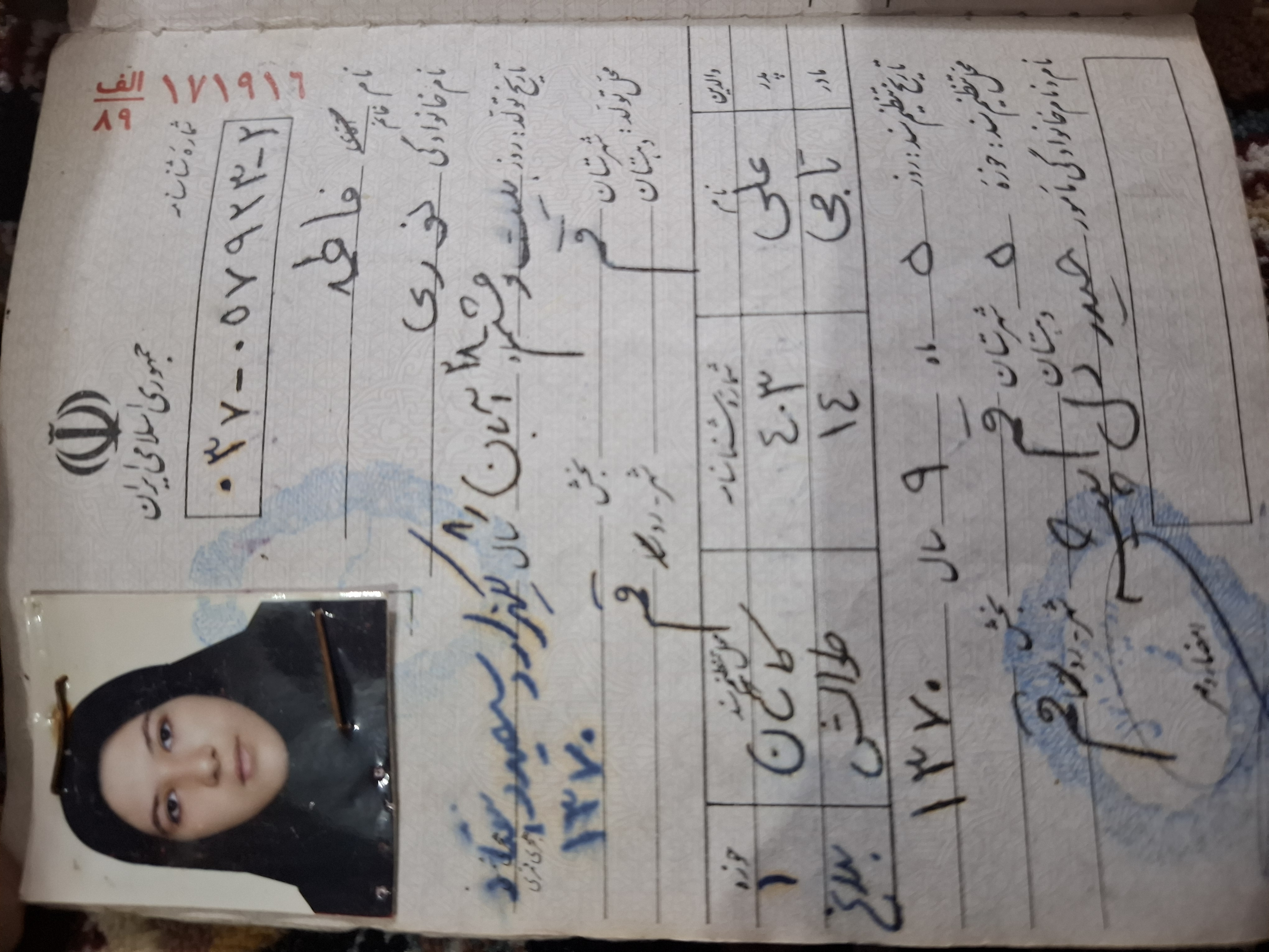 کپی شناسنامه و کارت ملی مادر
